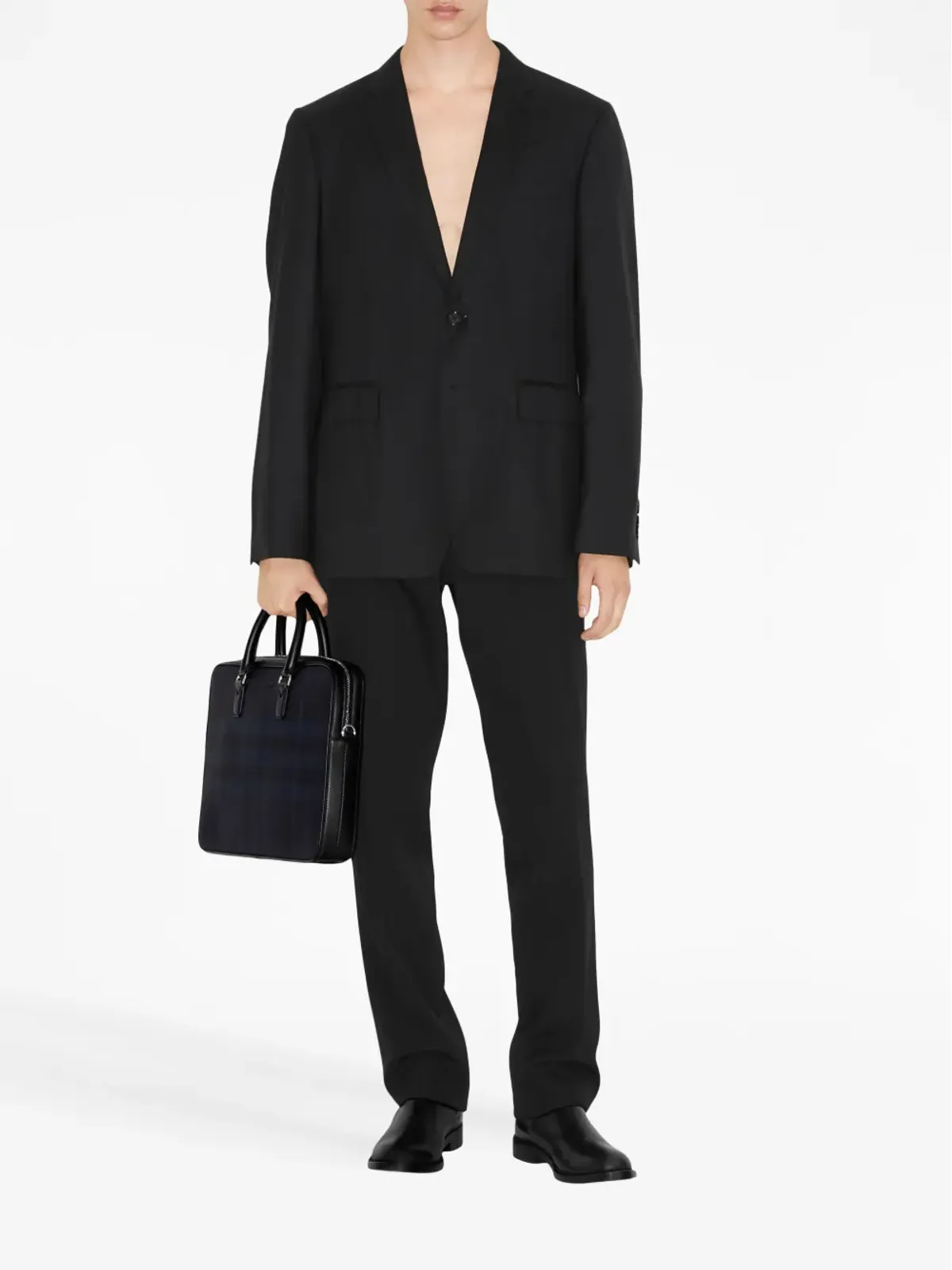 Burberry アインスワース レザー ラップトップバッグ - 画像2