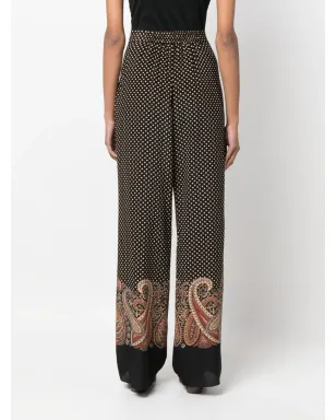 ETRO ペイズリープリント ワイドレッグパンツ - サムネイル4