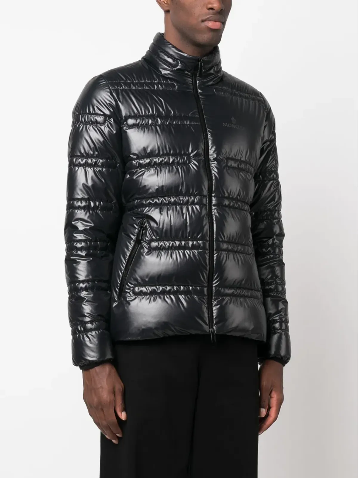 Moncler ロゴプリント ダウンジャケット - ブラック - 画像3