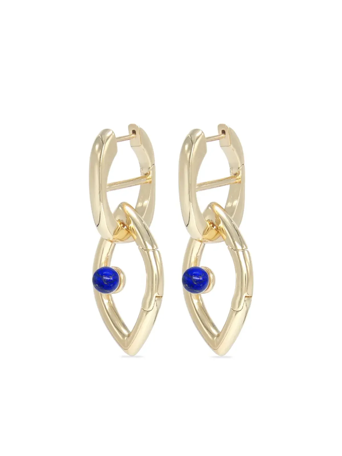 Capsule Eleven Eye Opener Chain lapis-lazuli earrings - Gold - 画像1