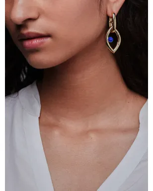 Capsule Eleven Eye Opener Chain lapis-lazuli earrings - Gold - サムネイル2
