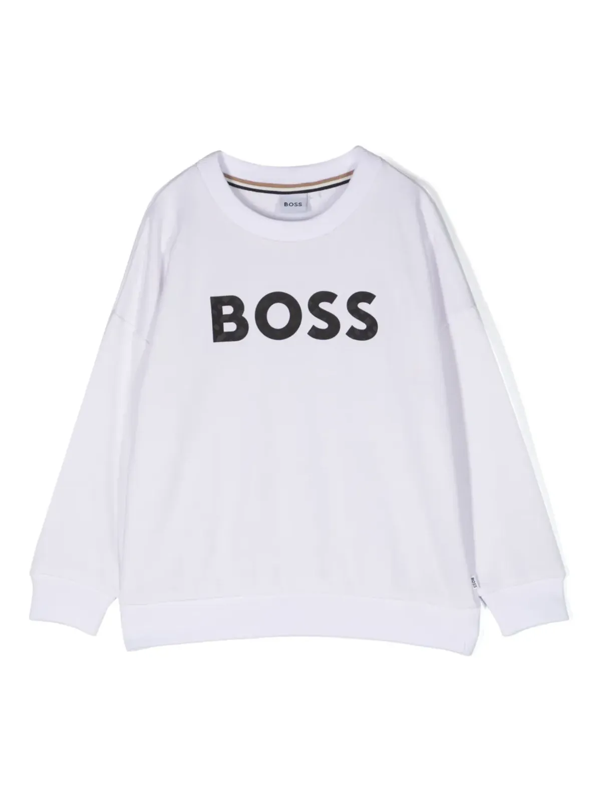 BOSS Kidswear ロゴプリント ジャージー スウェットシャツ - 画像1