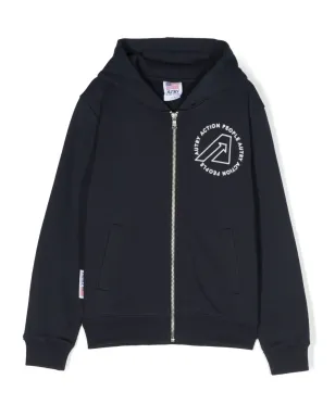 Autry Kids ロゴプリント ジップアップフーディ - サムネイル1