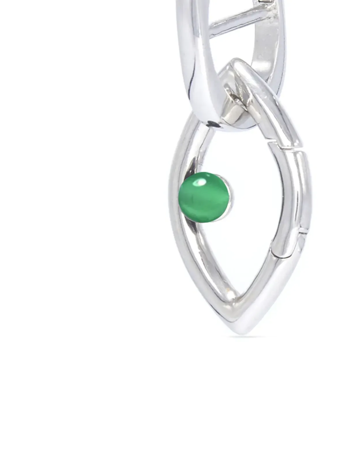 Capsule Eleven Chain Eye onyx-stone earrings - Silver - 画像3