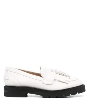Stuart Weitzman Mila Lift Pearl leather loafers - White - サムネイル1