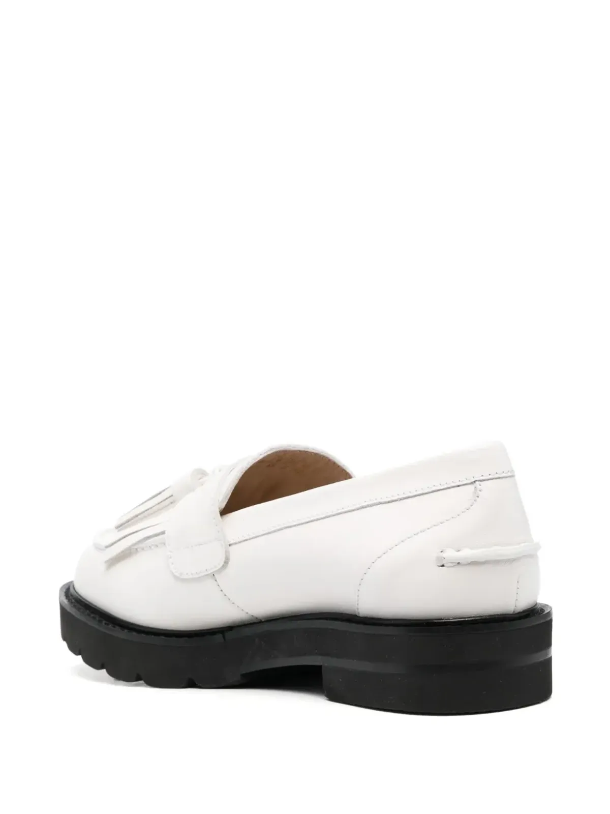 Stuart Weitzman Mila Lift Pearl leather loafers - White - 画像3