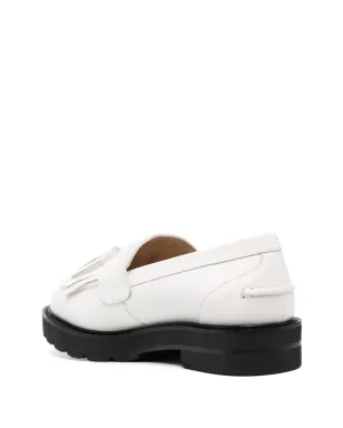 Stuart Weitzman Mila Lift Pearl leather loafers - White - サムネイル3
