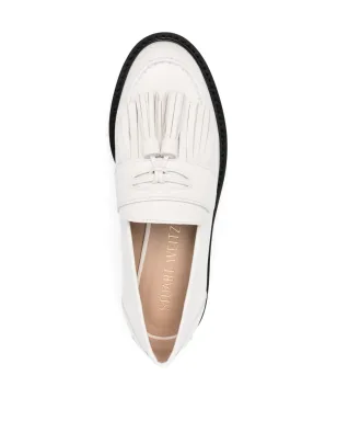 Stuart Weitzman Mila Lift Pearl leather loafers - White - サムネイル4
