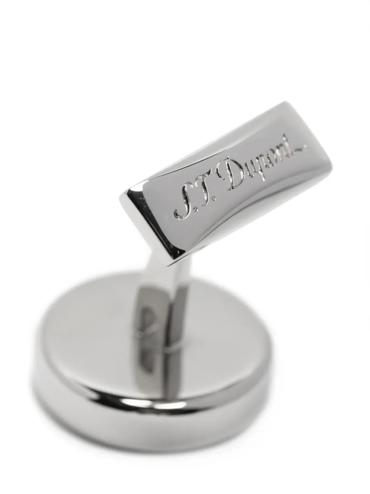 S.T. Dupont 丸カット カフリンクス - シルバー - 画像2
