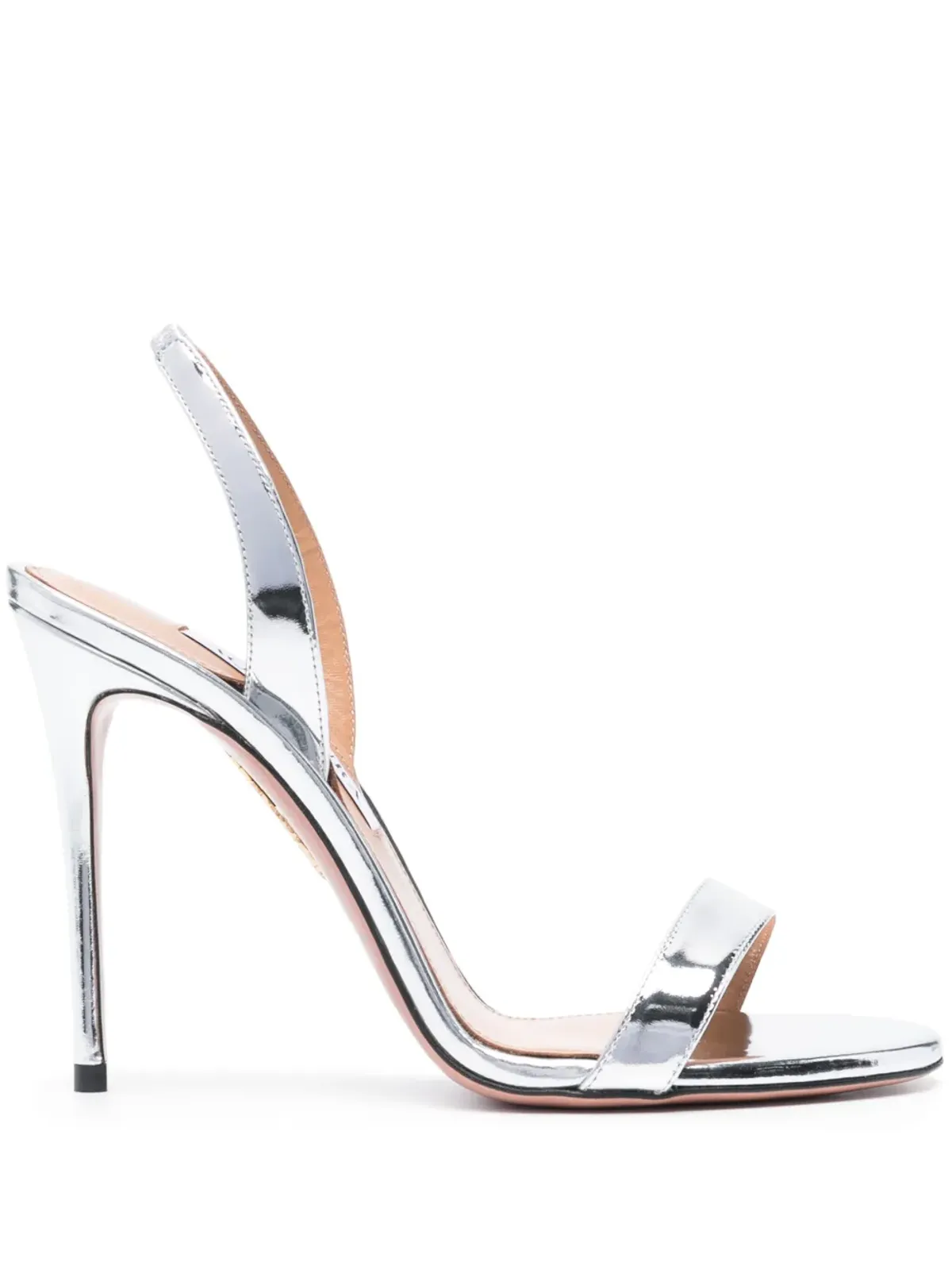 Aquazzura So Nude レザーサンダル - シルバー - 画像1
