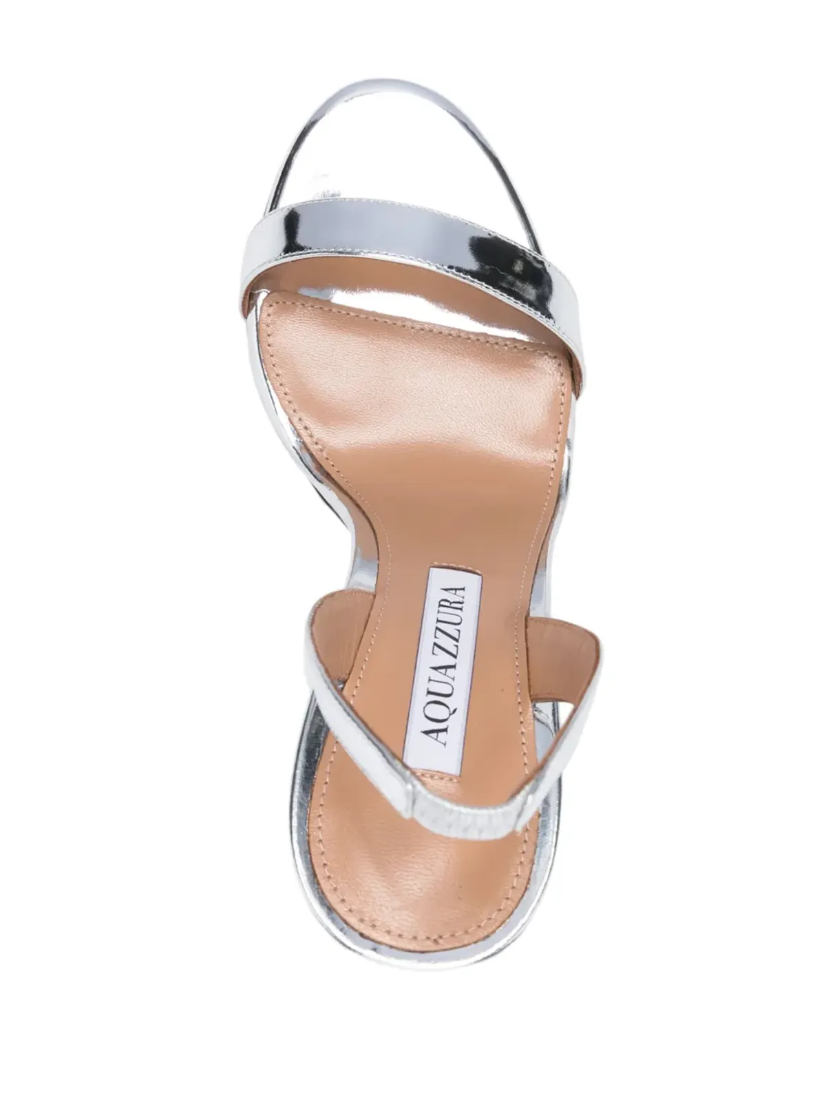 Aquazzura So Nude レザーサンダル - シルバー - 画像4