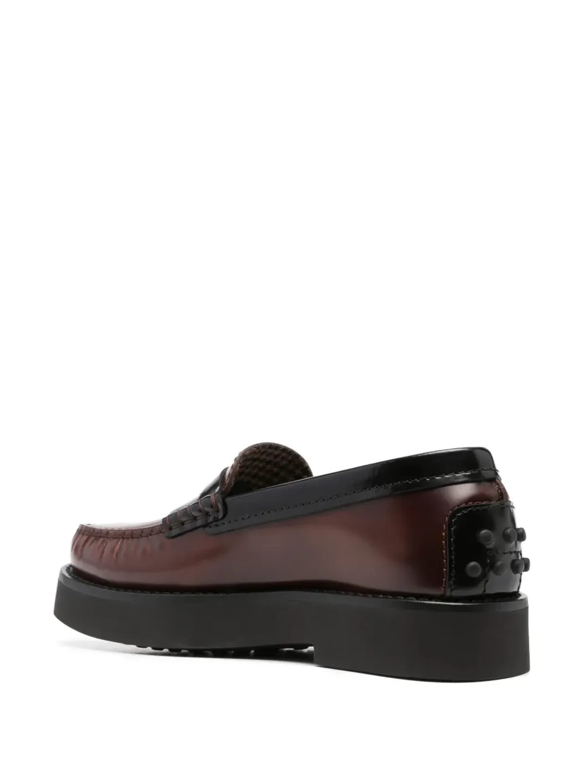 Tod's ツートーンレザー ローファー ブラウン - 画像3