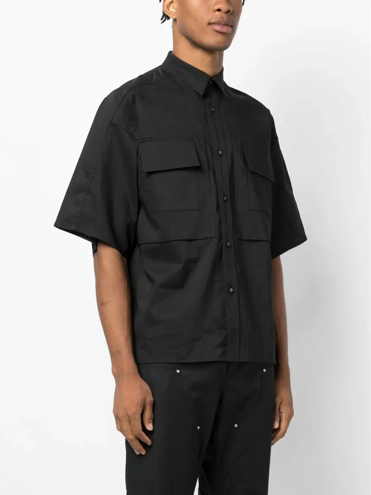 White Mountaineering 胸ポケット付きボタンアップシャツ - 画像3