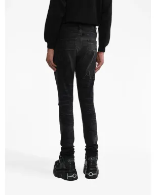 AMIRI クリスタルをあしらったスキニージーンズ ブラック - サムネイル4