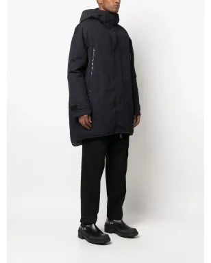 Giorgio Armani ロゴ刺繍入りパデッドコート - ブルー - サムネイル3