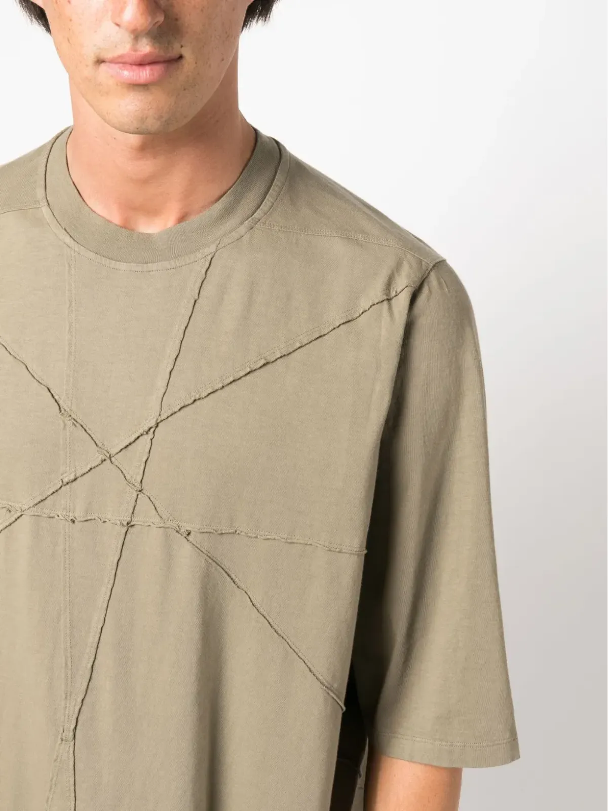 Rick Owens DRKSHDW ジャンボ半袖Tシャツ グリーン - 画像5