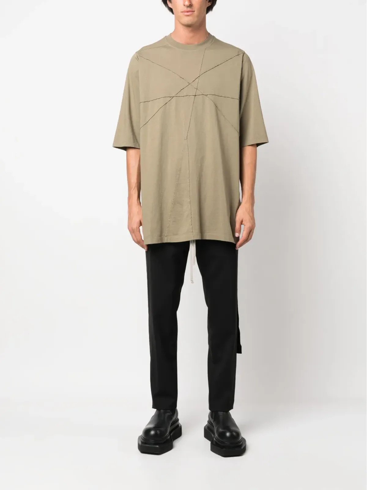 Rick Owens DRKSHDW ジャンボ半袖Tシャツ グリーン - 画像2