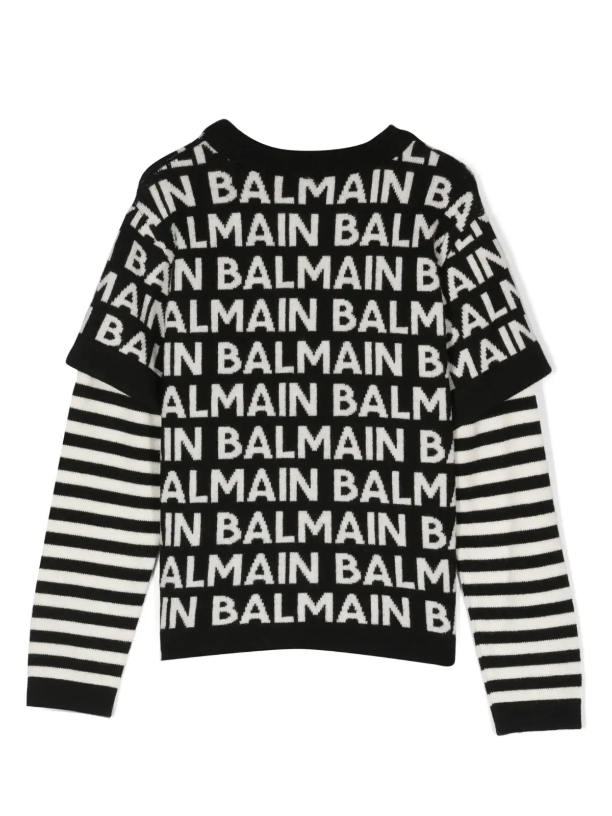 Balmain Kids ロゴプリント レイヤードジャンパー - 画像2