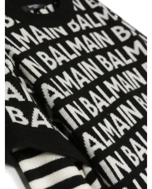 Balmain Kids ロゴプリント レイヤードジャンパー - サムネイル3
