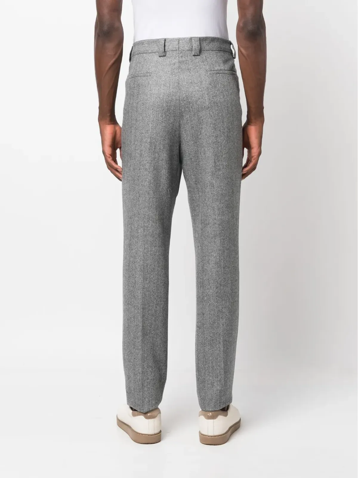 Brunello Cucinelli プレスド・クリーズ ヴァージンウール パンツ - 画像4