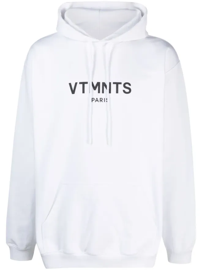 VTMNTS VTMNTS ロゴプリント ドローストリングフード付きパーカー（ホワイト）の商品画像