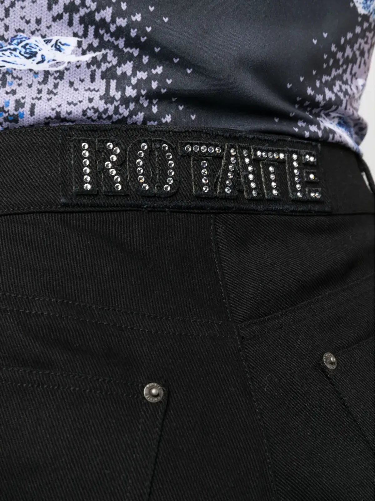 ROTATE BIRGER CHRISTENSEN ロゴエンブリッシュ ストレートジーンズ - 画像5
