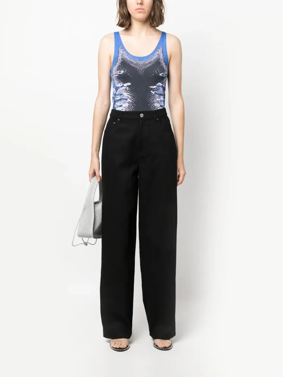 ROTATE BIRGER CHRISTENSEN ロゴエンブリッシュ ストレートジーンズ - 画像2