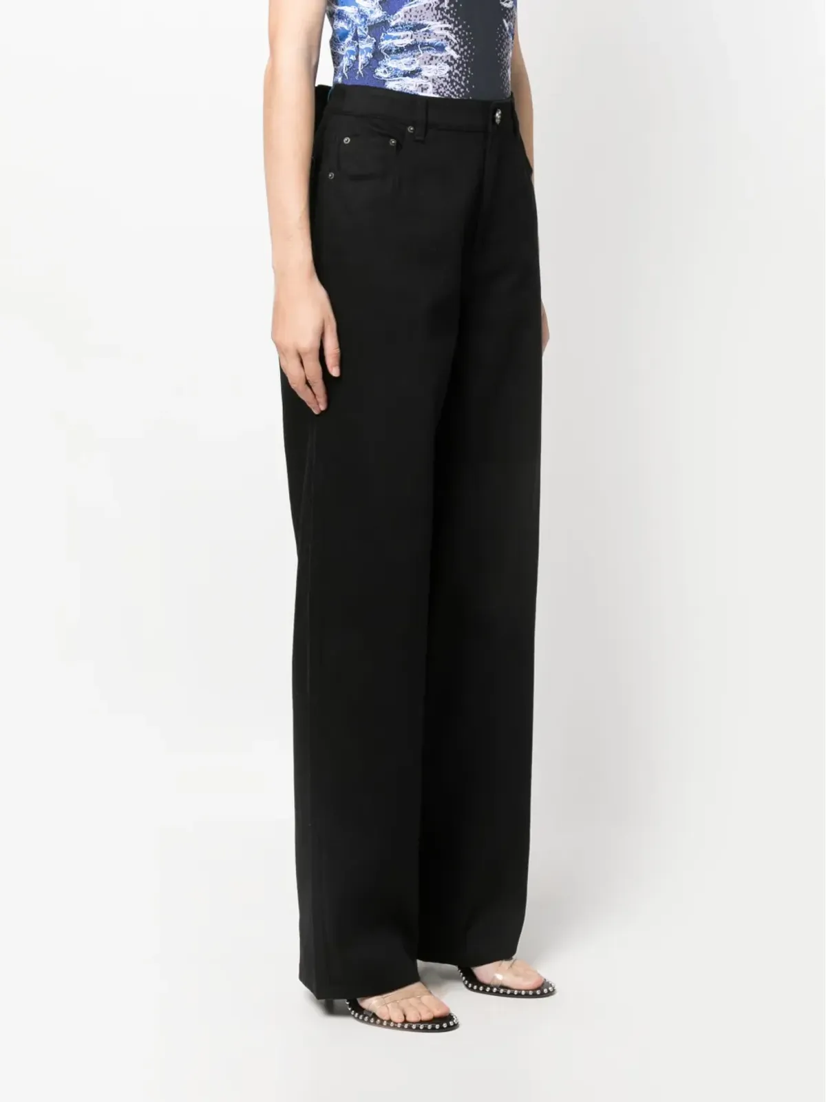 ROTATE BIRGER CHRISTENSEN ロゴエンブリッシュ ストレートジーンズ - 画像3