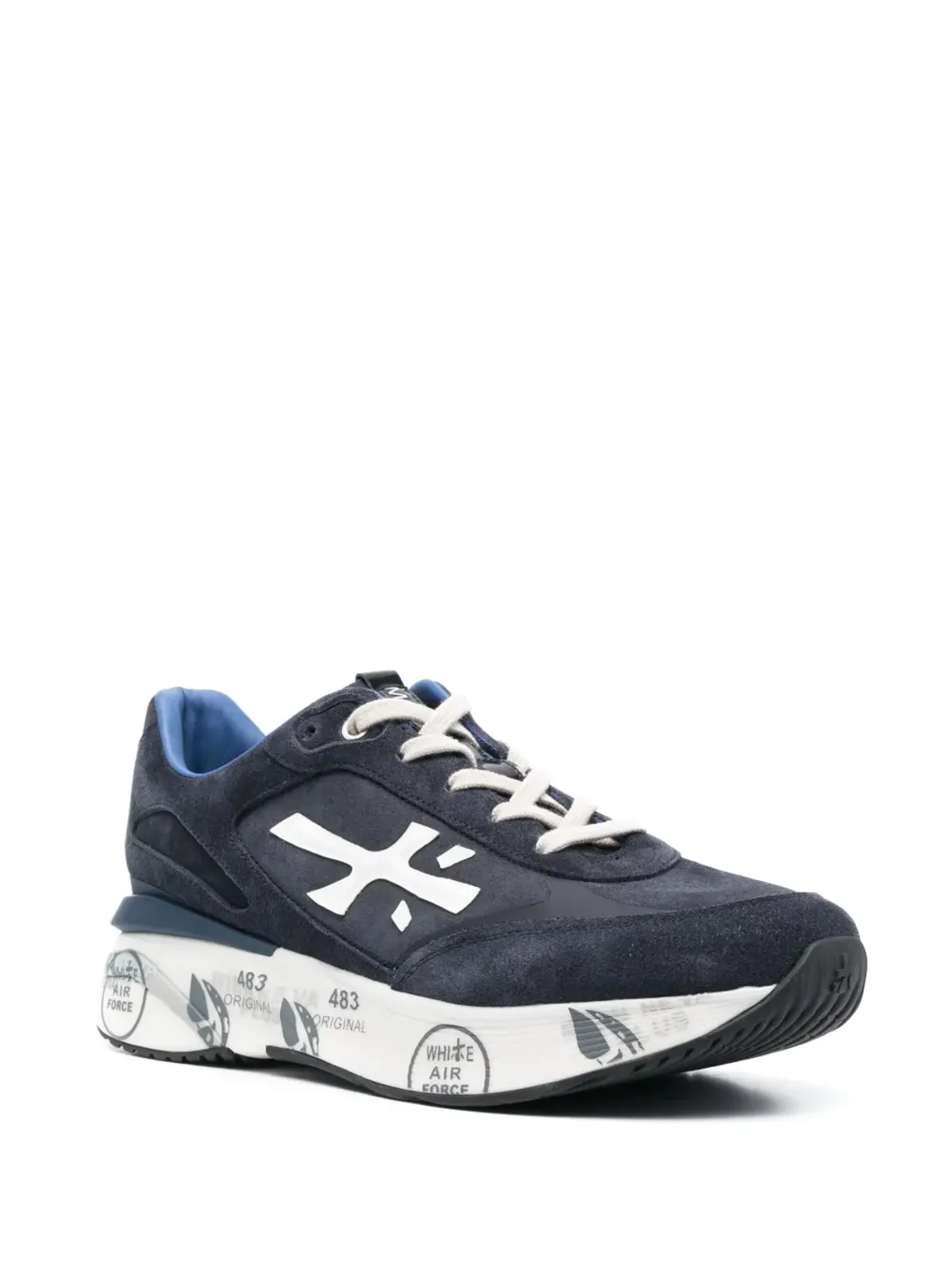 Premiata Moe Run パネルドスニーカー ブルー - 画像2