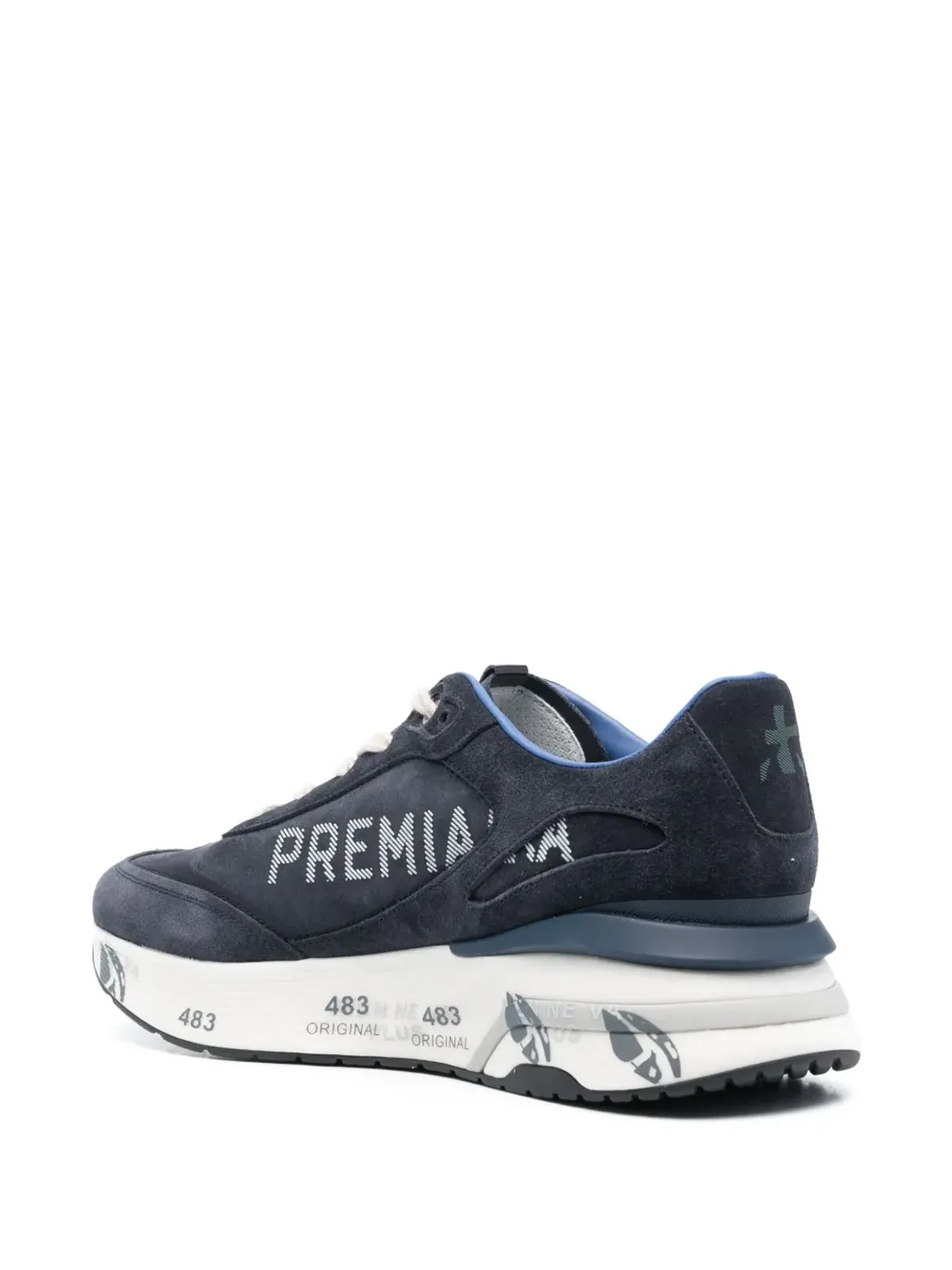 Premiata Moe Run パネルドスニーカー ブルー - 画像3