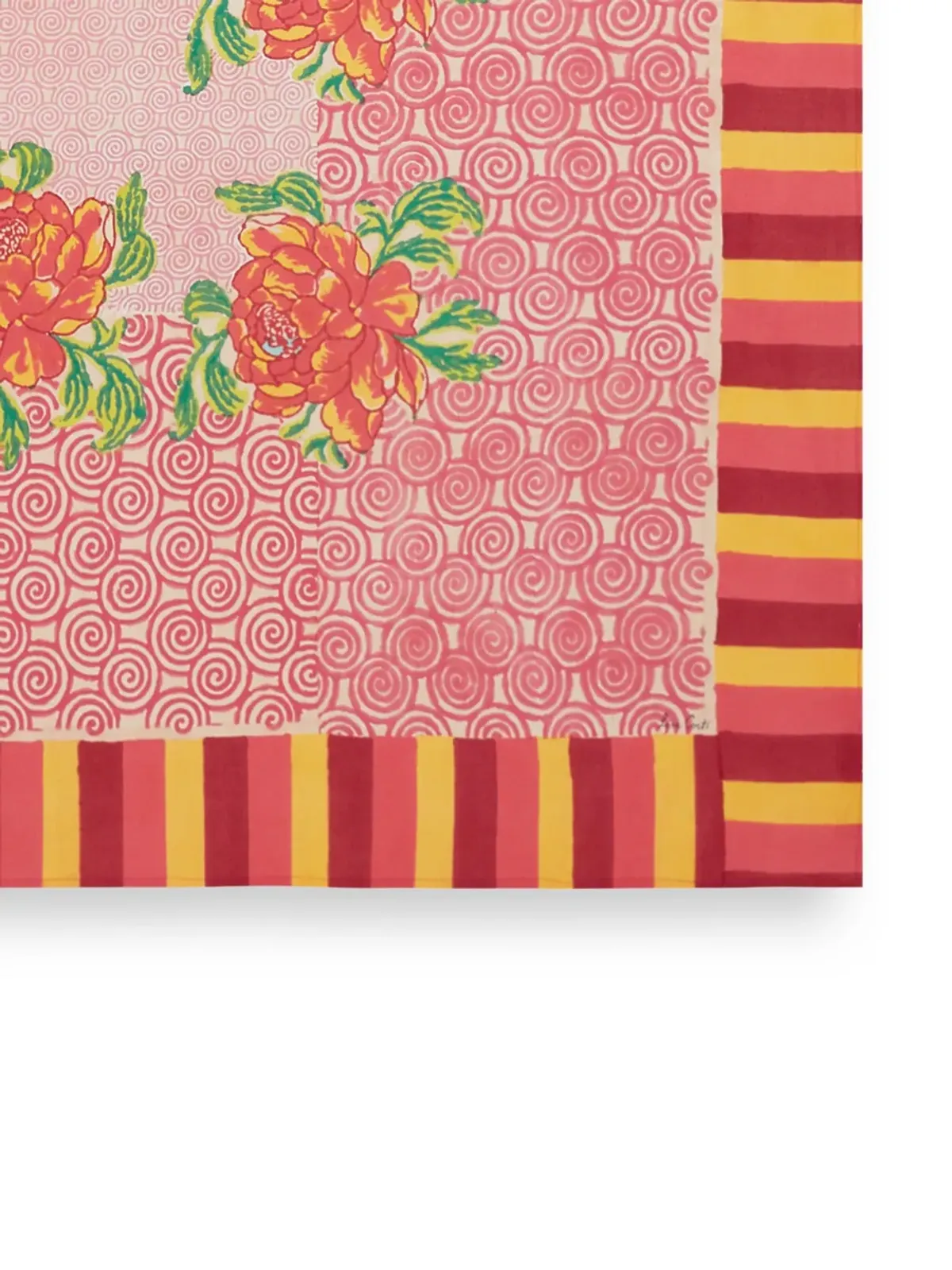 Lisa Corti Camelia rectangular tablecloth - Pink - 画像2