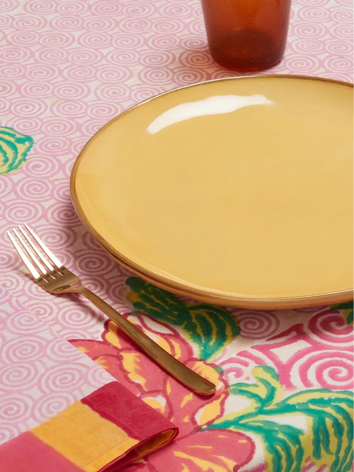Lisa Corti Camelia rectangular tablecloth - Pink - 画像4