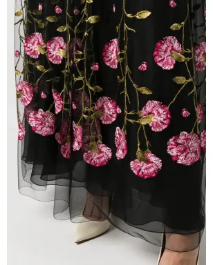 Giambattista Valli 花柄刺繍入りチュールマキシスカート - サムネイル5