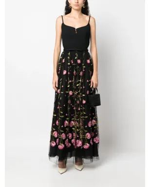 Giambattista Valli 花柄刺繍入りチュールマキシスカート - サムネイル2