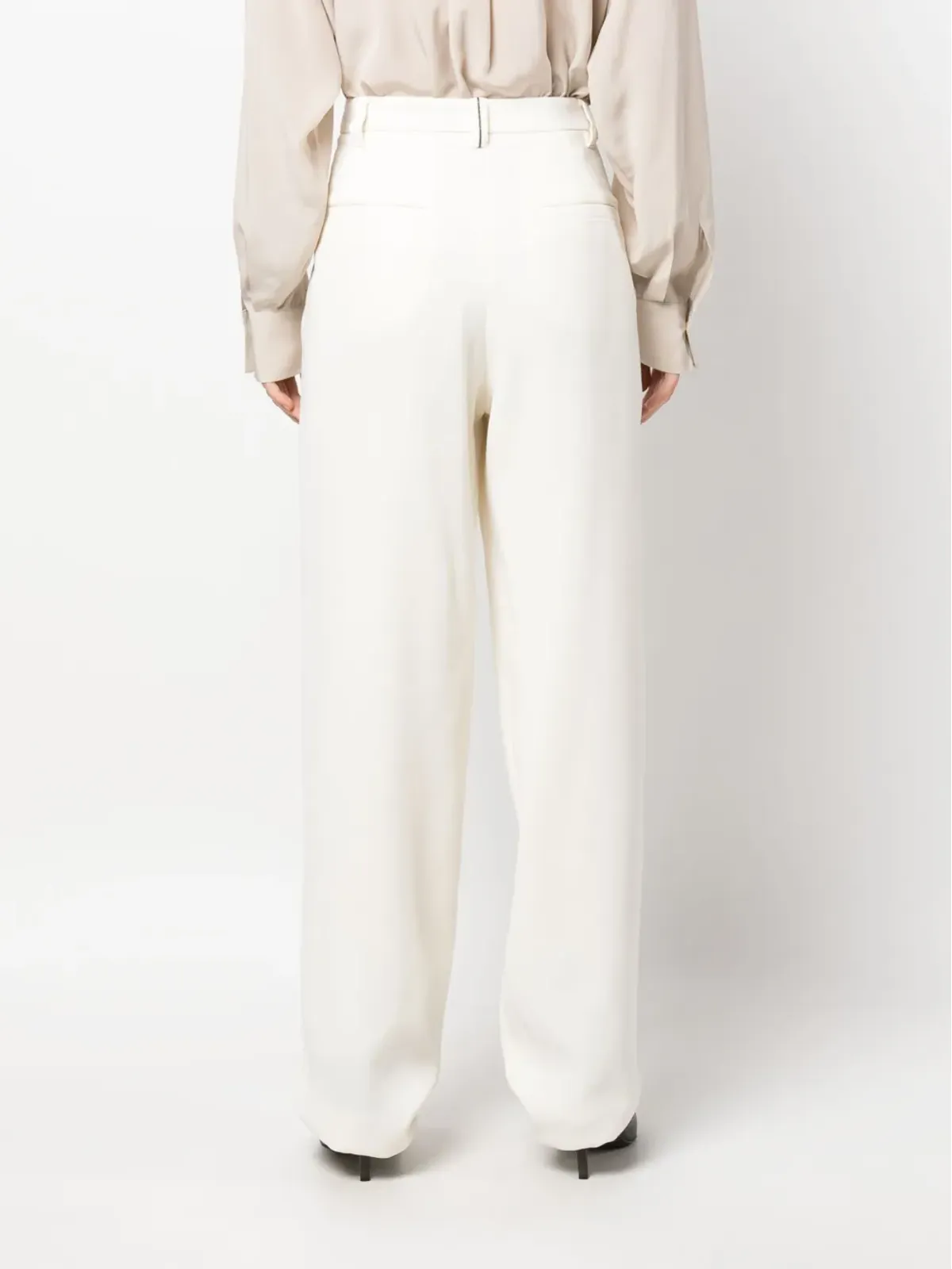 Brunello Cucinelli ハイウエスト テーラードパンツ - 画像4