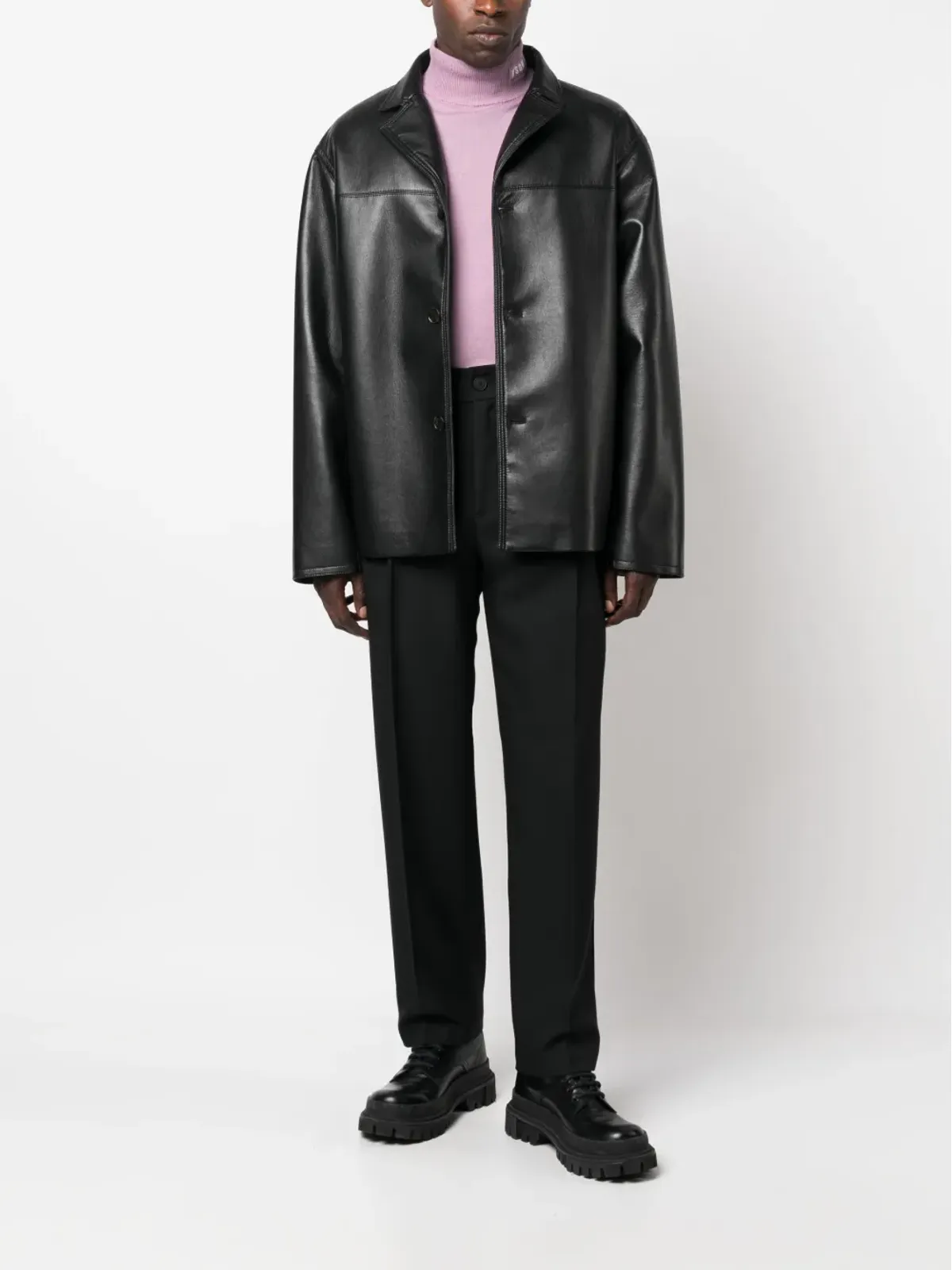 Versace Jeans Couture ストレートレッグ テーラードパンツ ブラック - 画像2