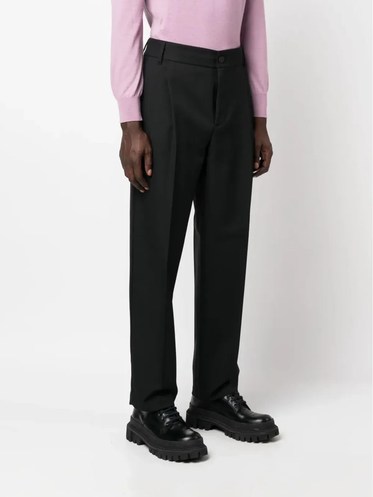 Versace Jeans Couture ストレートレッグ テーラードパンツ ブラック - 画像3