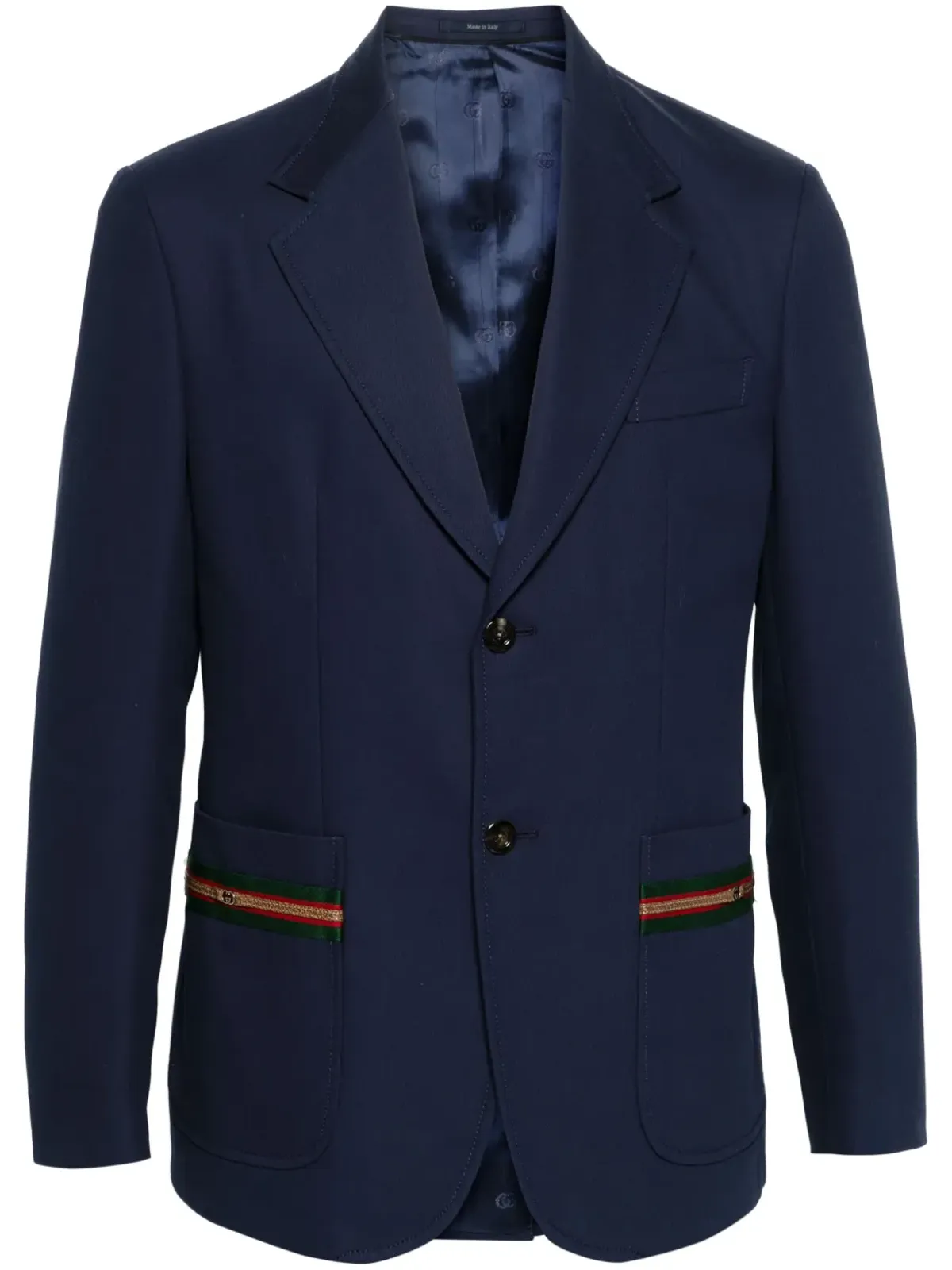 Gucci ウェブストライプ装飾ブレザー - 画像1