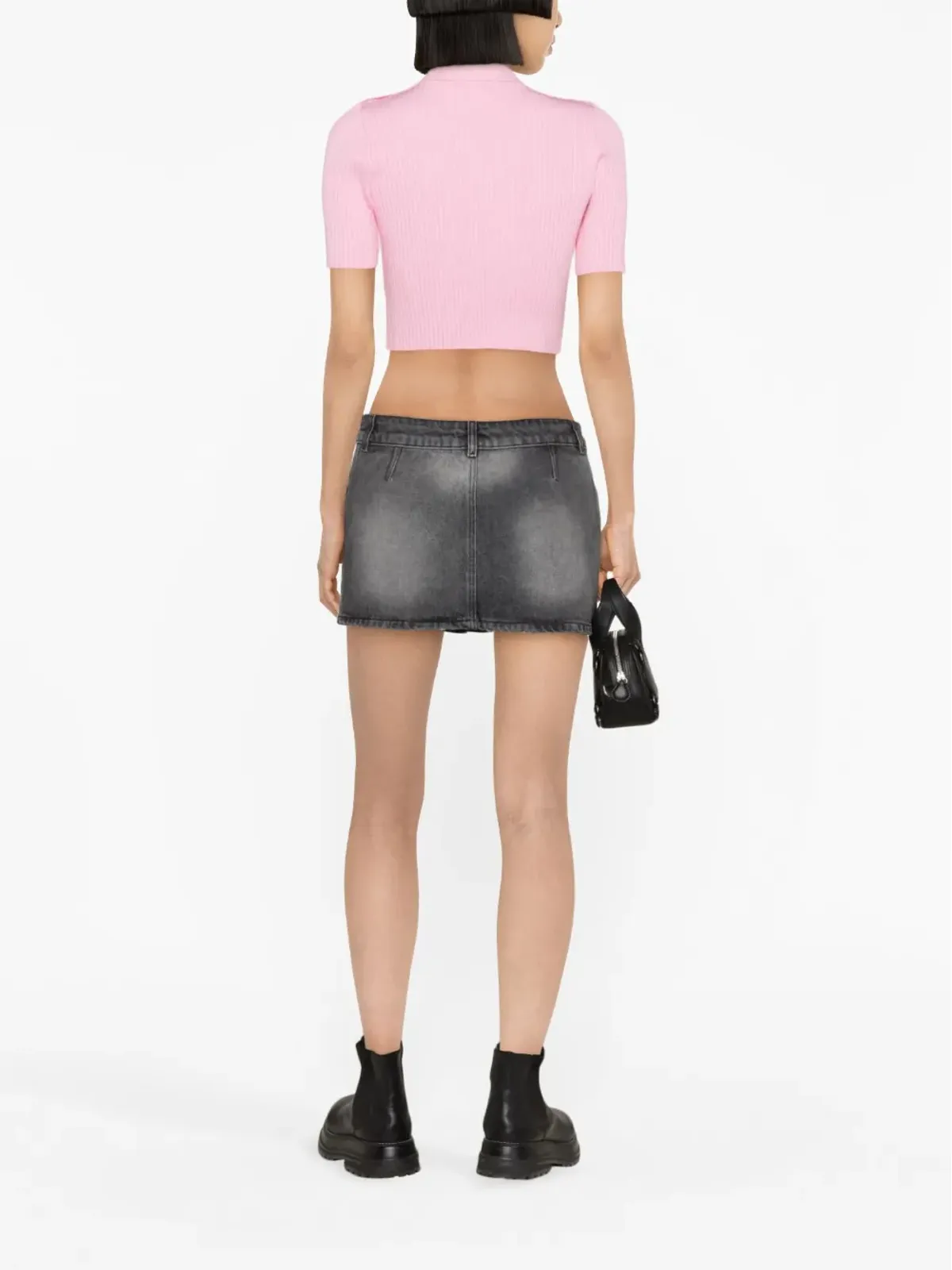 Courrèges トラッカー デニム ミニスカート - 画像4