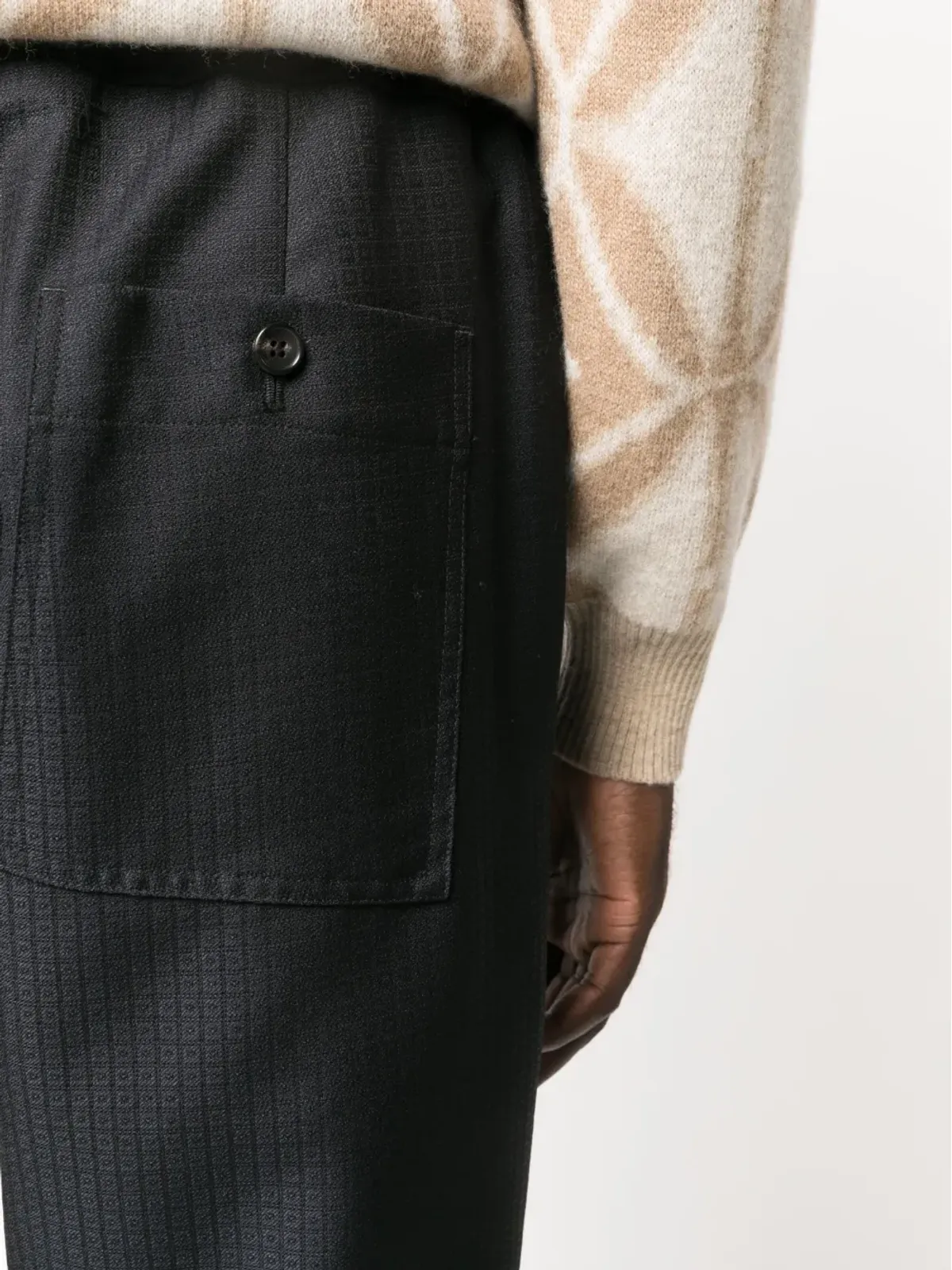 Lanvin モノグラム コットン ストレートパンツ - 画像5