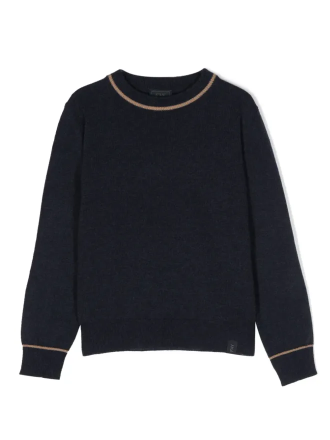 Fay Kids Fay Kids コントラストエルボーパッチ付きニットジャンパーの商品画像