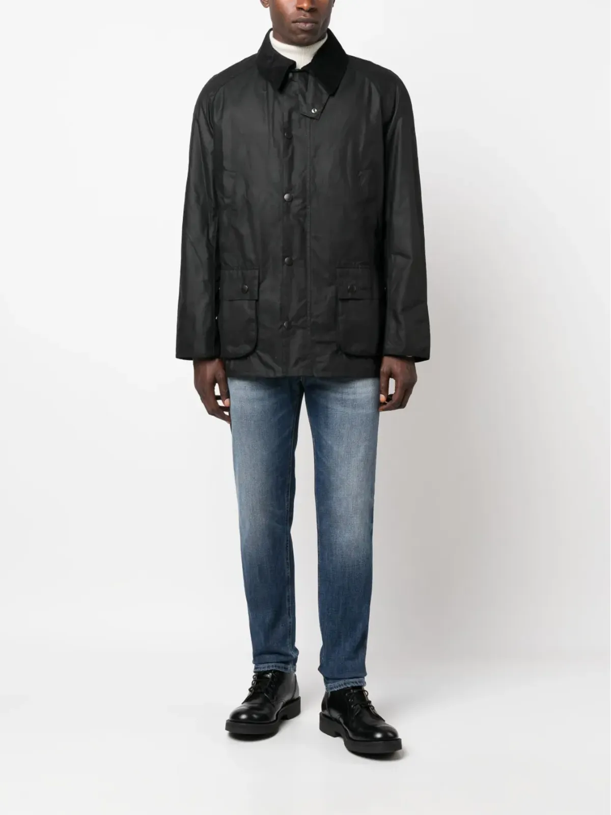 Barbour 襟付きワックスジャケット - 画像2