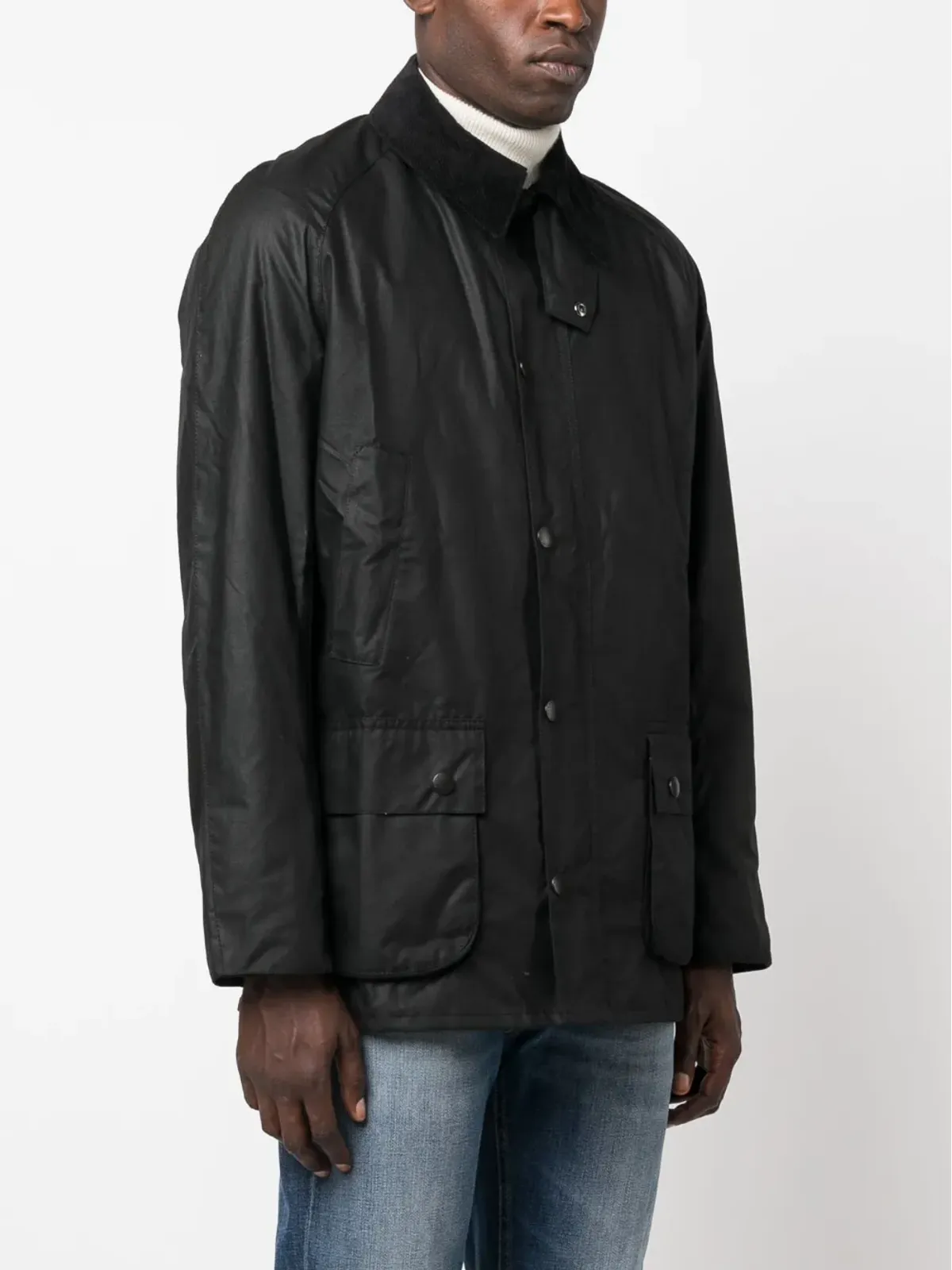 Barbour 襟付きワックスジャケット - 画像3