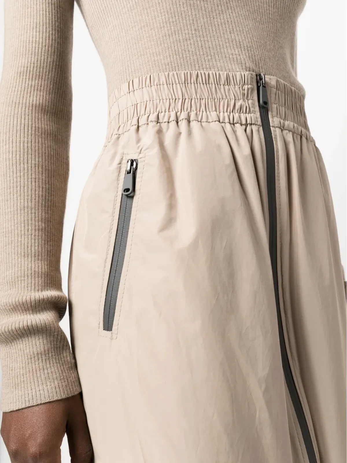 Brunello Cucinelli ツーウェイジップアップ マキシスカート - 画像5