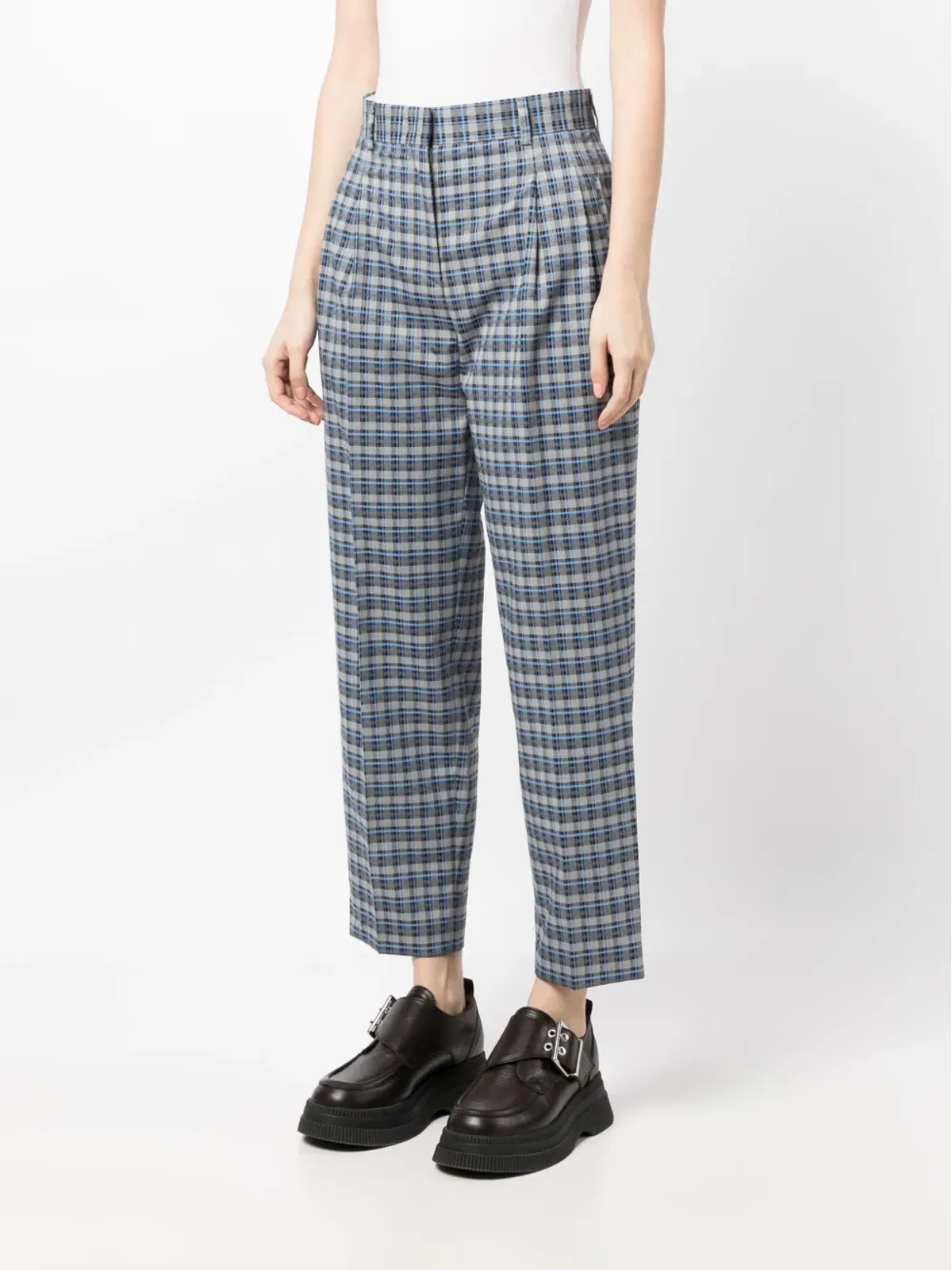 PS Paul Smith チェック柄クロップドパンツ - 画像3