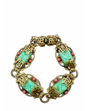 Jennifer Gibson Jewellery アンティーク ネイガー・ブラザーズ チノザーリエ ドラゴン ブレスレット 1920年代 - Gold - サムネイル1