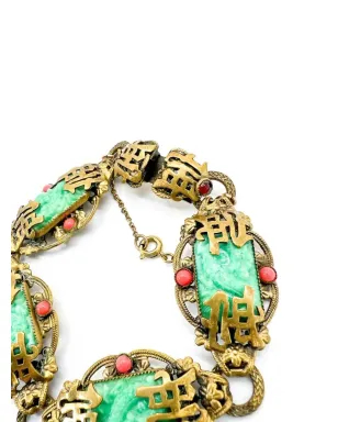 Jennifer Gibson Jewellery アンティーク ネイガー・ブラザーズ チノザーリエ ドラゴン ブレスレット 1920年代 - Gold - サムネイル4