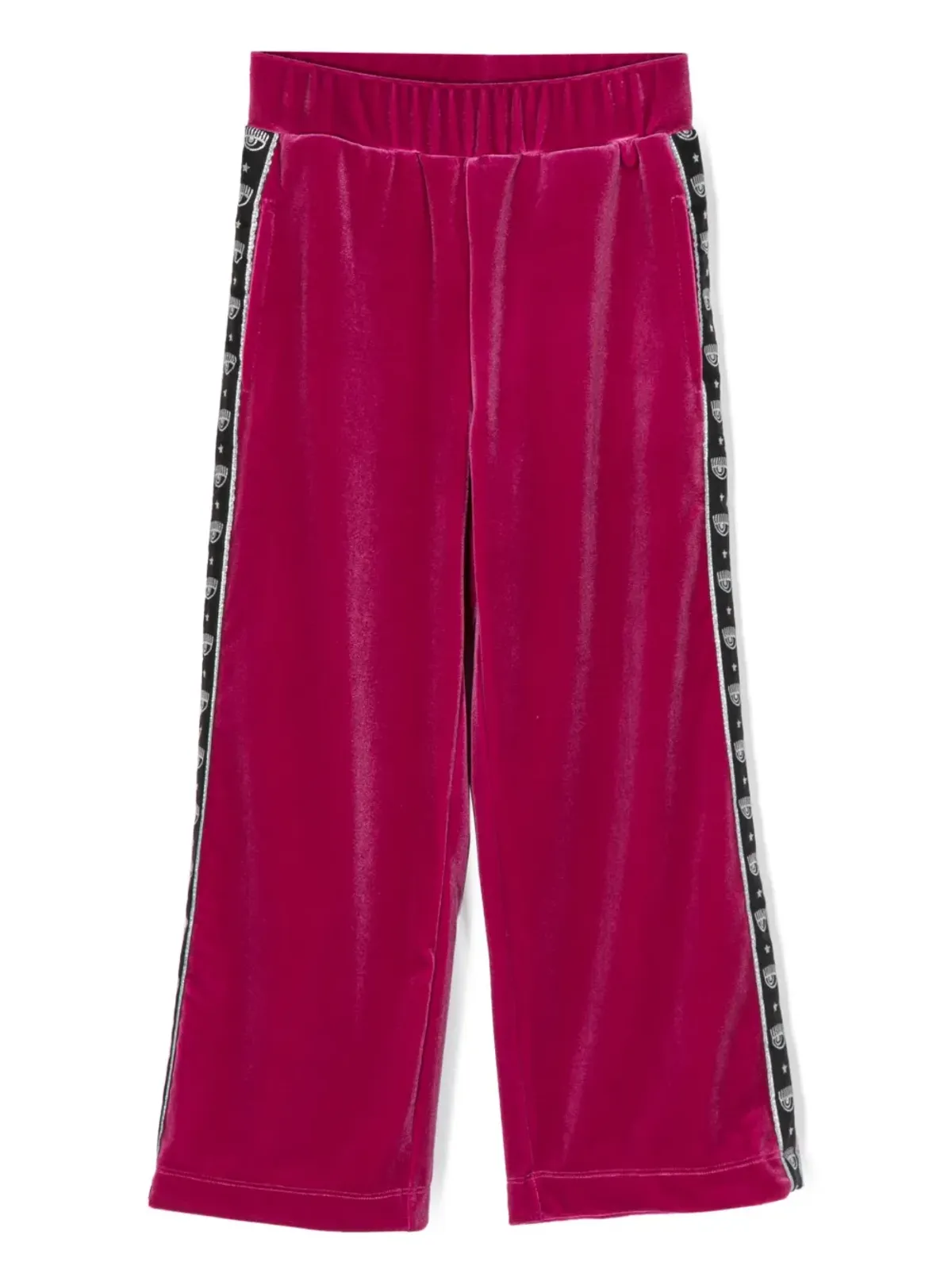 Chiara Ferragni Kids Eyelikeモチーフベルベットパンツ - 画像1