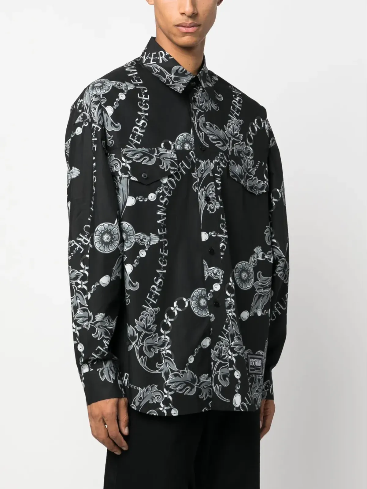 Versace Jeans Couture チェーン クチュール プリント コットン シャツ - 画像3