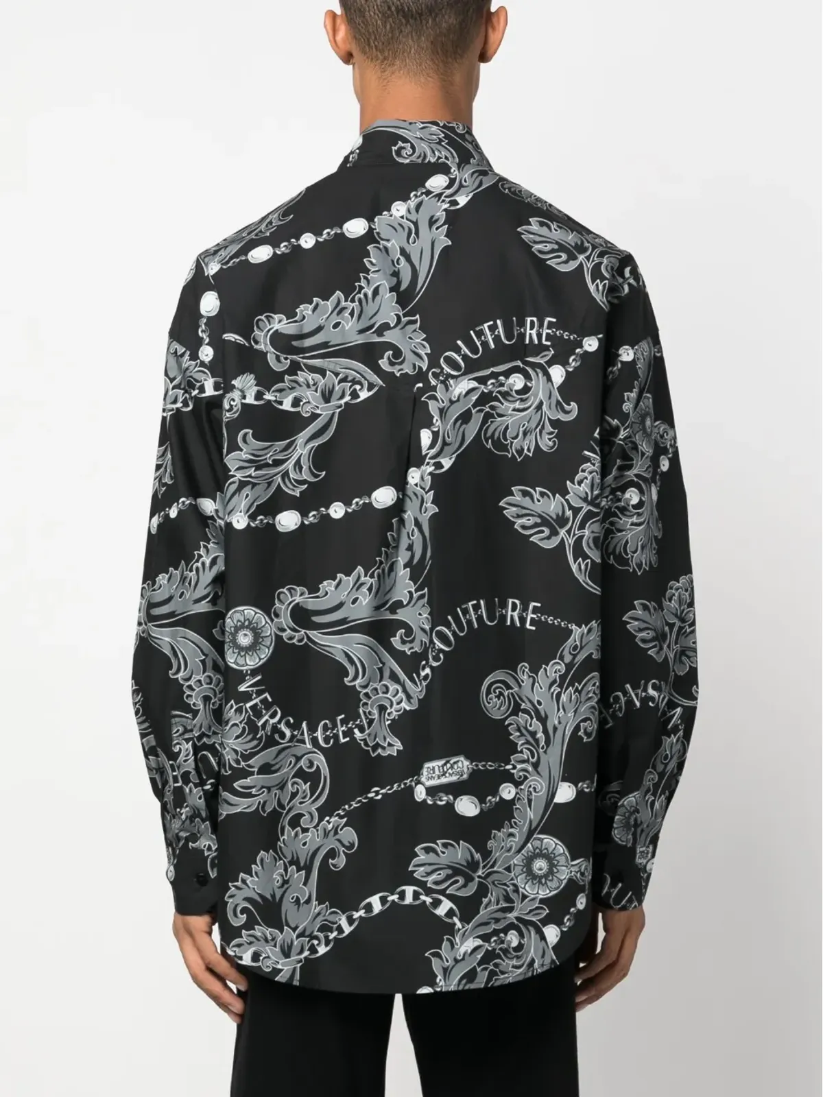 Versace Jeans Couture チェーン クチュール プリント コットン シャツ - 画像4
